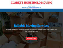 Tablet Screenshot of clarkeshouseholdmoving.ca